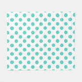 Couverture Polaire Pois turquoise (Devant (Horizontal))