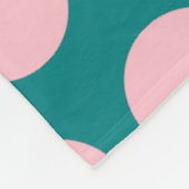 Couverture Polaire Pois turquoises et roses (Coin)