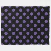Couverture Polaire Pois ultra violets en noir (Devant (Horizontal))