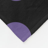 Couverture Polaire Pois ultra violets en noir (Coin)