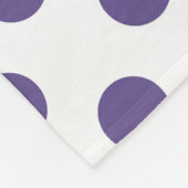 Couverture Polaire Pois ultra violets sur blanc (Coin)