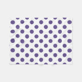 Couverture Polaire Pois ultra violets sur blanc (Devant (Horizontal))