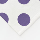 Couverture Polaire Pois ultra violets sur blanc (Coin)