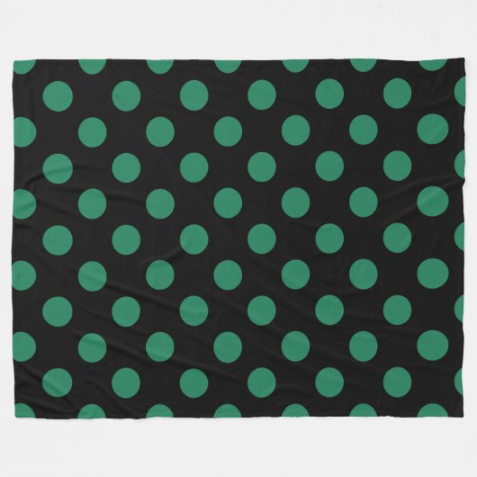 Couverture Polaire Pois vert et noir (Devant (Horizontal))
