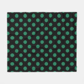 Couverture Polaire Pois vert et noir (Devant (Horizontal))
