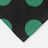 Couverture Polaire Pois vert et noir (Coin)