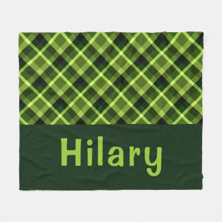 Couverture Polaire Pois vert panier Monogramme moyen polaire couvertu