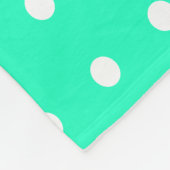 Couverture Polaire Pois verts et blancs (Coin)