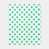 Couverture Polaire Pois verts et blancs (Devant)