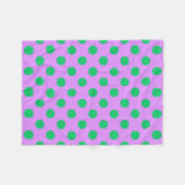Couverture Polaire Pois verts sur lilas (Devant (Horizontal))