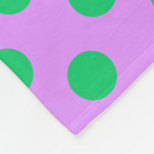 Couverture Polaire Pois verts sur lilas (Coin)