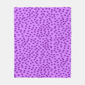 Couverture Polaire Pois violets de lavande (Devant)
