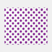 Couverture Polaire Pois violets et blancs (Devant (Horizontal))