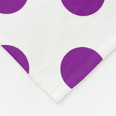 Couverture Polaire Pois violets et blancs (Coin)