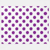 Couverture Polaire Pois violets et blancs (Devant (Horizontal))