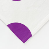 Couverture Polaire Pois violets et blancs (Coin)