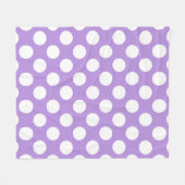 Couverture Polaire Pois violets, Motif à points Polka, points, pointi (Devant (Horizontal))