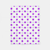 Couverture Polaire Pois violets, Motif à points Polka, points, pointi (Devant)