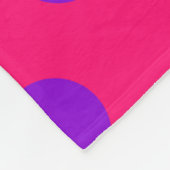 Couverture Polaire Pois violets sur cerise (Coin)