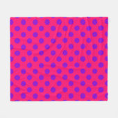 Couverture Polaire Pois violets sur cerise (Devant (Horizontal))