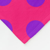 Couverture Polaire Pois violets sur cerise (Coin)