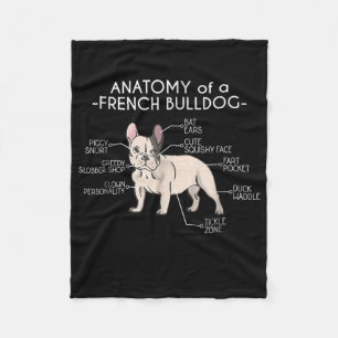 Couverture Polaire Poison de Frenchie   Anatomy of A French Bulldog