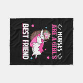 Couverture Polaire Poison d'Equestrian | Horses Are A Girl Best Frien (Devant (Horizontal))