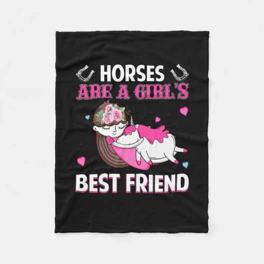 Couverture Polaire Poison d'Equestrian | Horses Are A Girl Best Frien (Devant)
