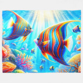 Couverture Polaire Poisson Angel (Devant (Horizontal))