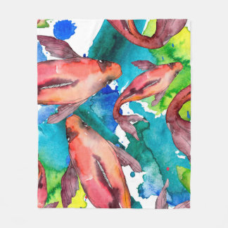 Couverture Polaire Poisson aquatique. Mer rouge et poissons exotiques