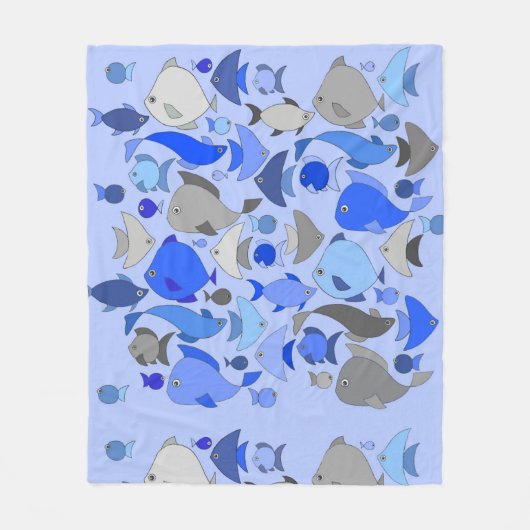 Couverture Polaire Poisson argenté (Devant)