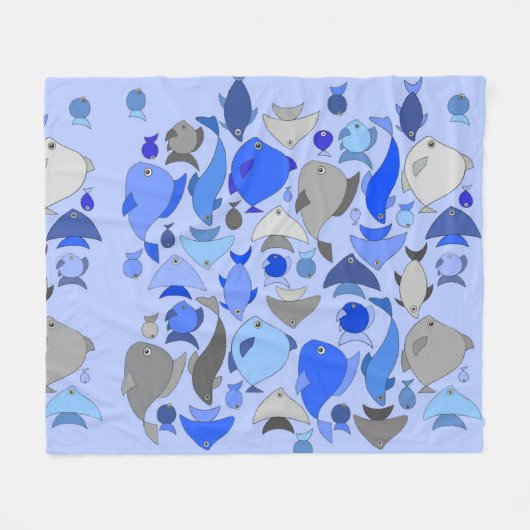 Couverture Polaire Poisson argenté (Devant (Horizontal))