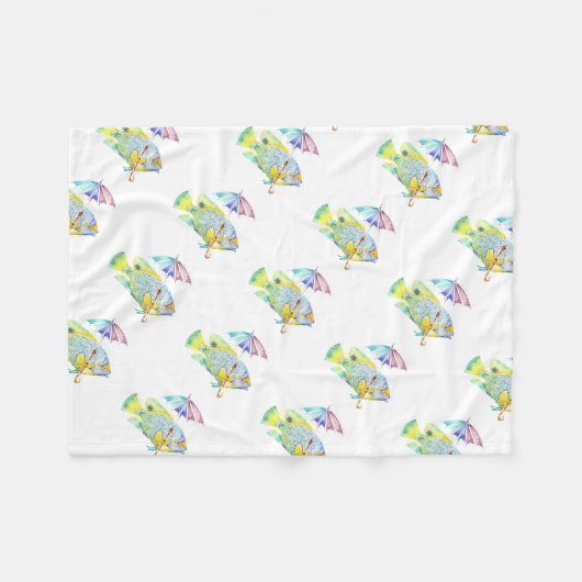 Couverture Polaire Poisson avec parapluie (Devant (Horizontal))