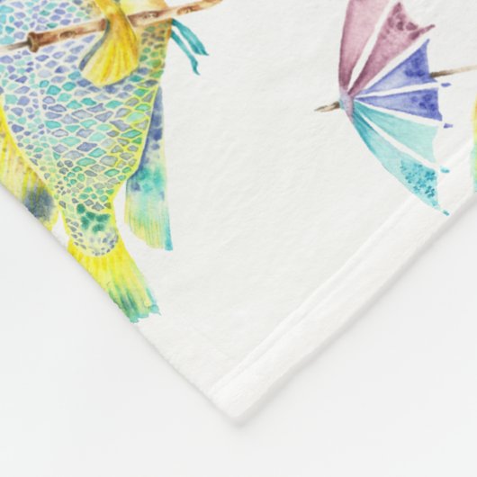 Couverture Polaire Poisson avec parapluie (Coin)