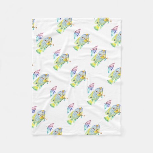 Couverture Polaire Poisson avec parapluie (Devant)