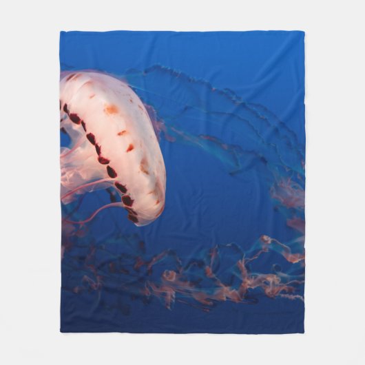 COUVERTURE POLAIRE POISSON BLANC ET ORANGE (Devant)