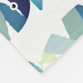 Couverture Polaire Poisson bleu de natation Abstraite (Coin)
