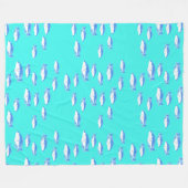 Couverture Polaire Poisson bleu turquoise (Devant (Horizontal))