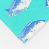 Couverture Polaire Poisson bleu turquoise (Coin)