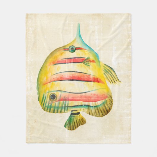 Couverture Polaire Poisson coloré (Devant)