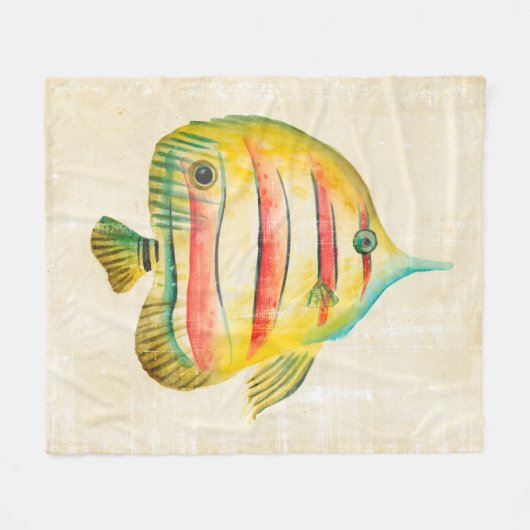 Couverture Polaire Poisson coloré (Devant (Horizontal))