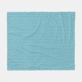 Couverture Polaire Poisson Cuvette Aqua Blue Fleece Blanche (Devant (Horizontal))