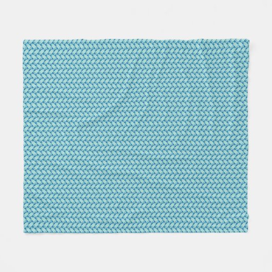 Couverture Polaire Poisson Cuvette Aqua Blue Fleece Blanche (Devant (Horizontal))