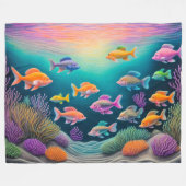 Couverture Polaire Poisson de calcaire coloré (Devant (Horizontal))
