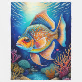 Couverture Polaire Poisson de calcaire coloré (Devant)