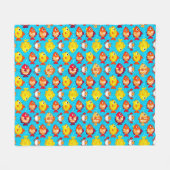 Couverture Polaire Poisson et crabes en cartons clairs (Devant (Horizontal))