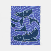 Couverture Polaire Poisson Gras Baignade Océan Bleu Pêche (Devant)
