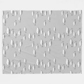 Couverture Polaire Poisson gris monochrome (Devant (Horizontal))