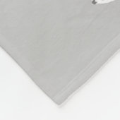 Couverture Polaire Poisson gris monochrome (Coin)