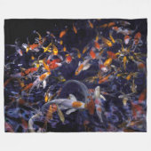 COUVERTURE POLAIRE POISSON KOI EN FLEURS (Devant (Horizontal))